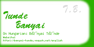 tunde banyai business card